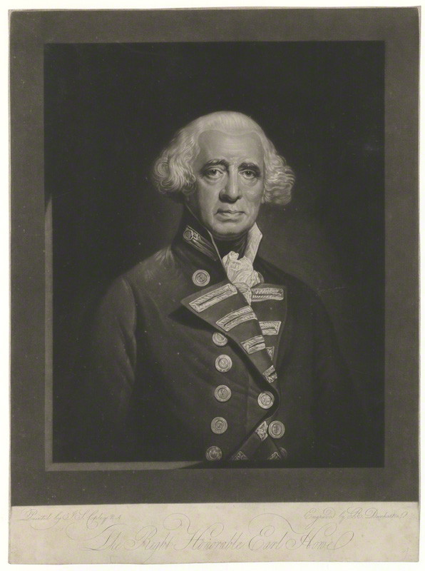 NPG D36352; Richard Howe, 1st Earl Howe by Robert Dunkarton, after John Singleton Copley