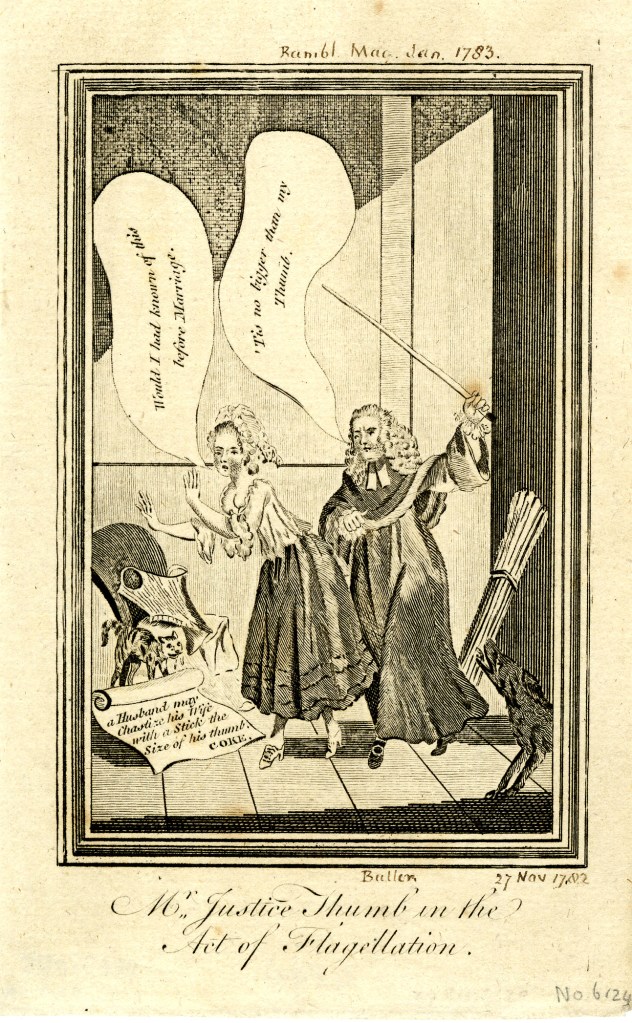 Sir Francis Buller, Judge Thumb, Justice Thumb, Act of Flagellation, 1782, Rambling Magazine, Rule of Thumb